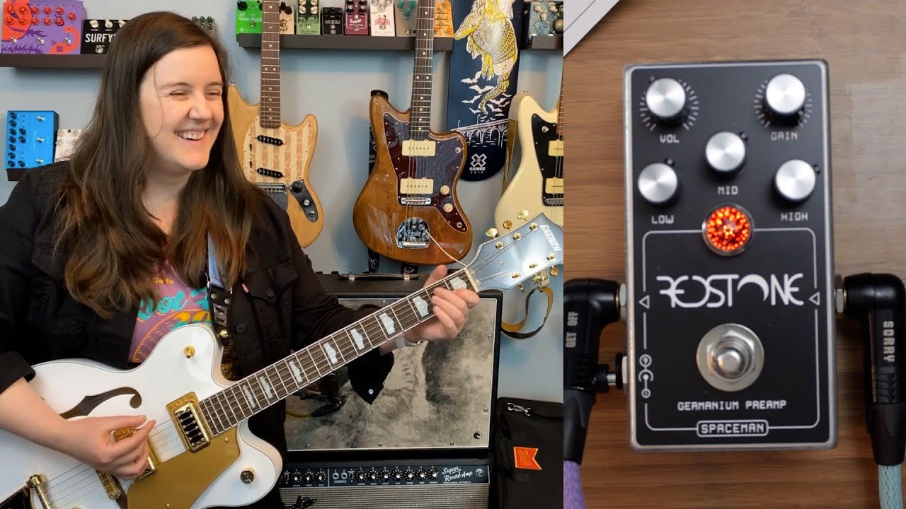 Spaceman Redstone Germanium Preamp Demo with Single Coils, Humbuckers, and P90s