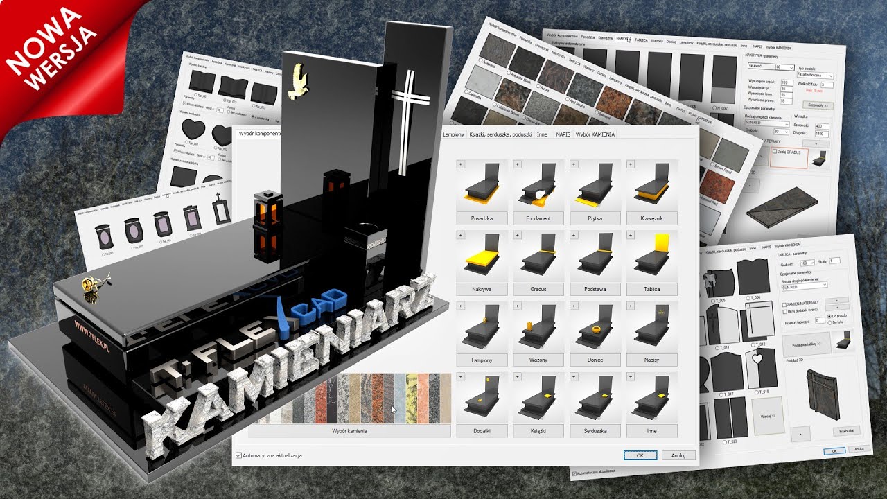 Nowy T-FLEX CAD Kamieniarz - łatwe projektowanie nagrobków 3D