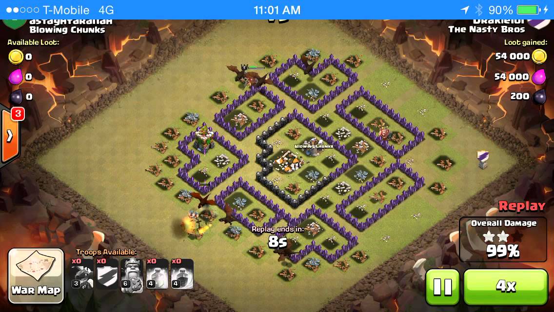 Th8 Dragon Attack Strategy 3 star Epic Compilation