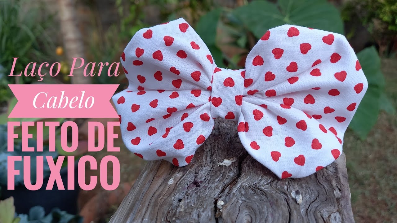 Laço Para Cabelo Feito De Fuxico Fácil e Rápido
