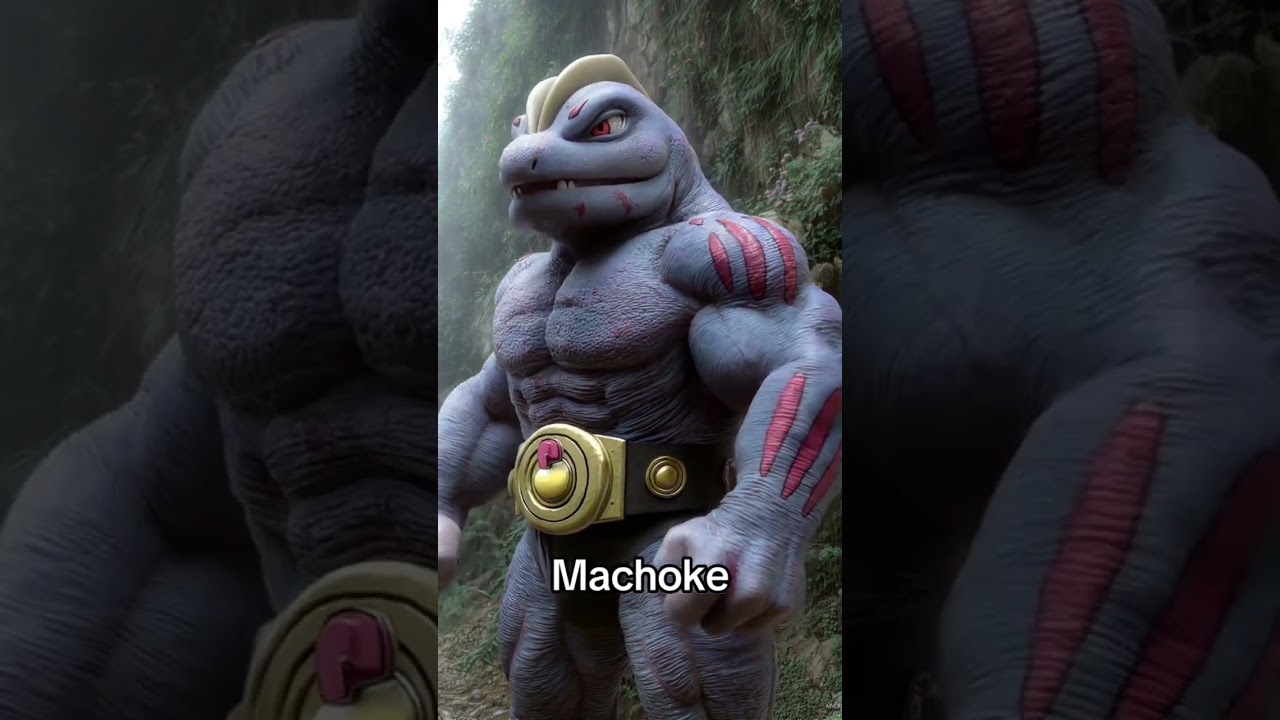 Real life Machop evolving into Machamp 