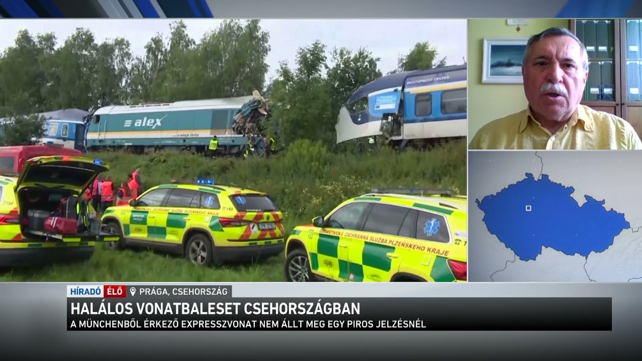 Halálos vonatbaleset Csehországban
