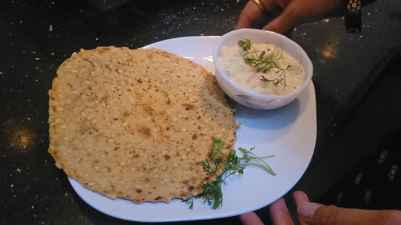 Moong dal paratha with tasty raitha!!!!