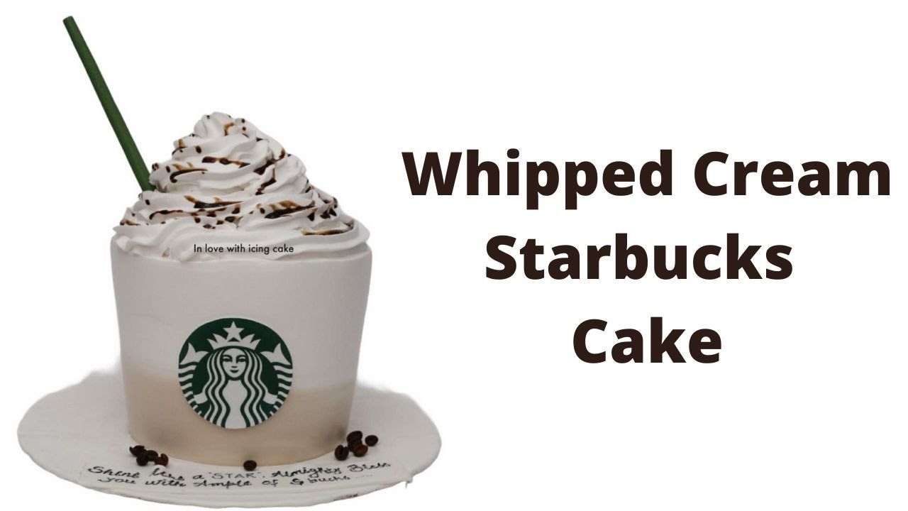 Starbucks Cake| Starbucks Grande Caramel Frappuccino Cake| Non Fondant Whipped Cream Cake