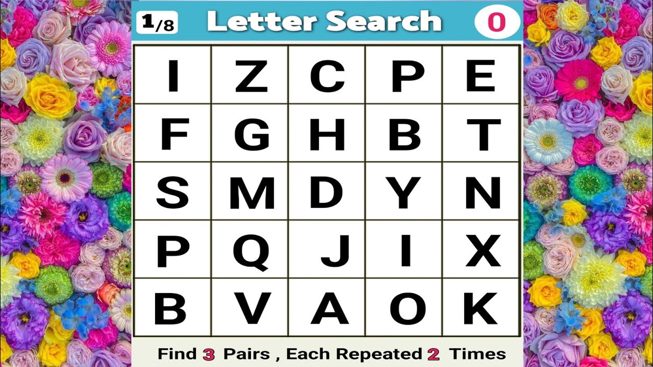 Letter Search: How good is your memory?  #quiz #memory #puzzle #143