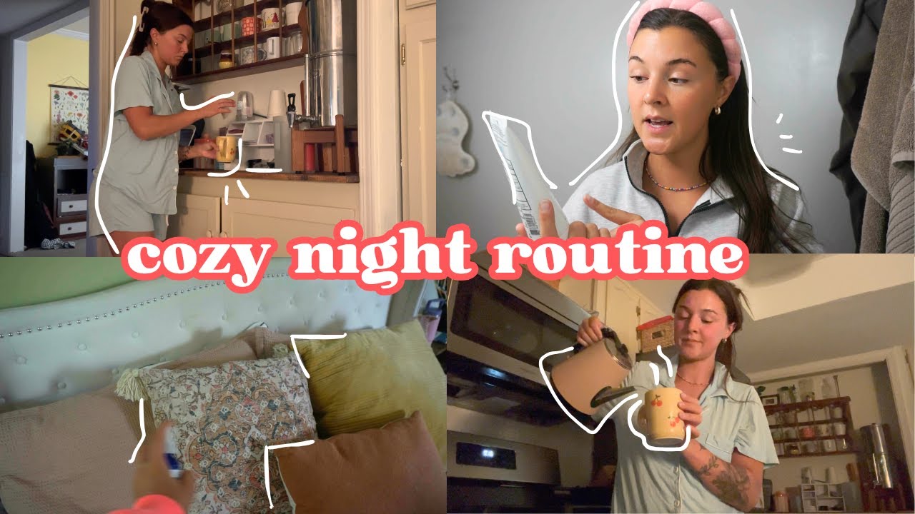 Cozy night routine as a mom