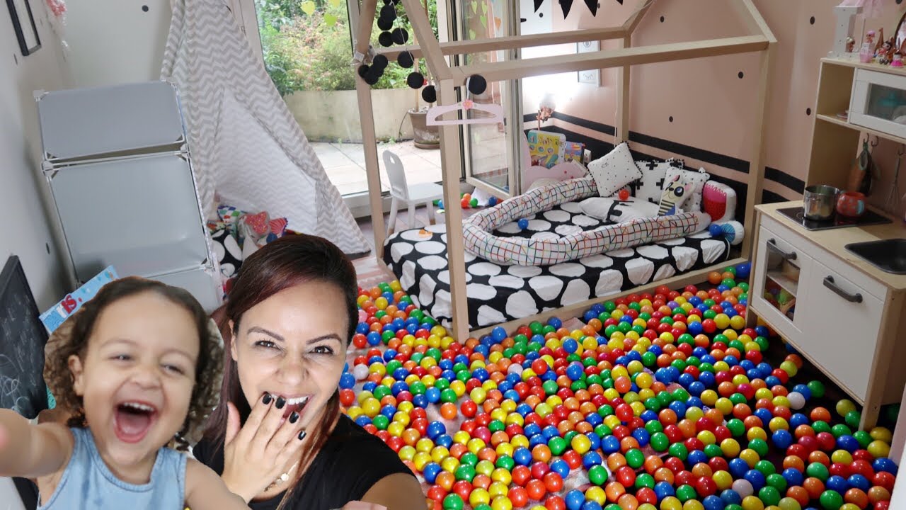 TRANSFORMAMOS O QUARTO DA LARA COM MAIS DE 500 BOLINHAS  | RÊ ANDRADE