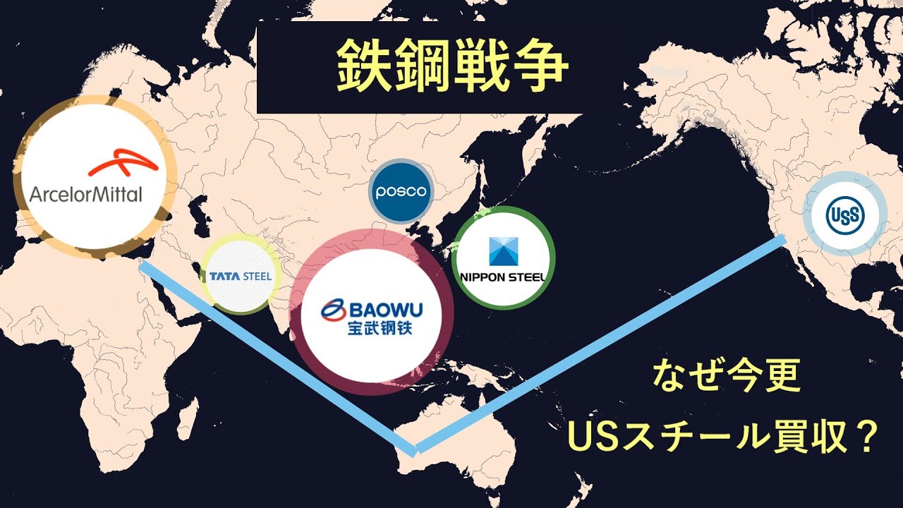 【鉄鋼戦争】日本製鉄が衰退企業USスチールを買収する歴史的背景