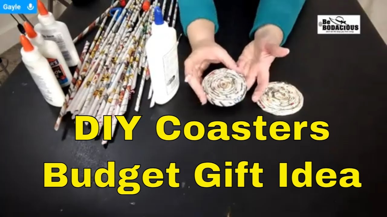DIY Coasters From Recycled Paper Tubes | Cheap & Easy Christmas Craft