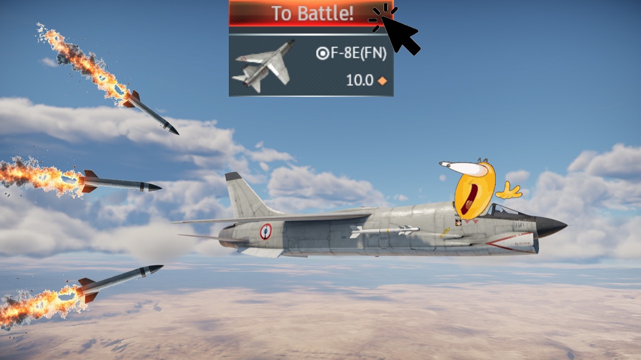 The Loooooong Grind for the Mirage 5F with the F-8E! | (Really Painful Stock Grind)