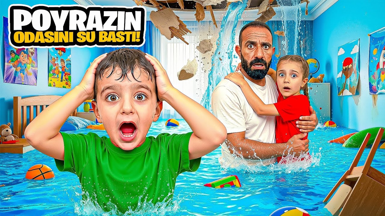 POYRAZ SUYU AÇIK UNUTTU ODASINI SU BASTI!!
