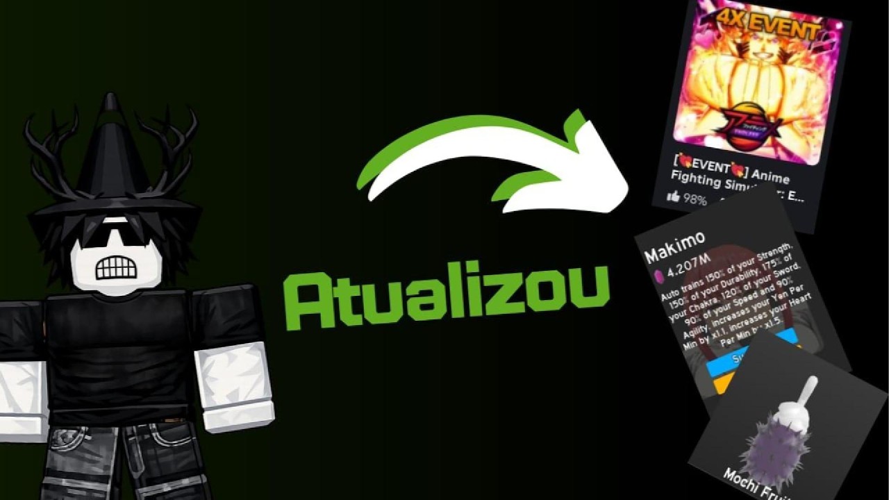 ATUALIZAÇÃO!! ZEREI a NOVA ATUALIZAÇÃO do ANIME FIGHTING SIMULATOR
