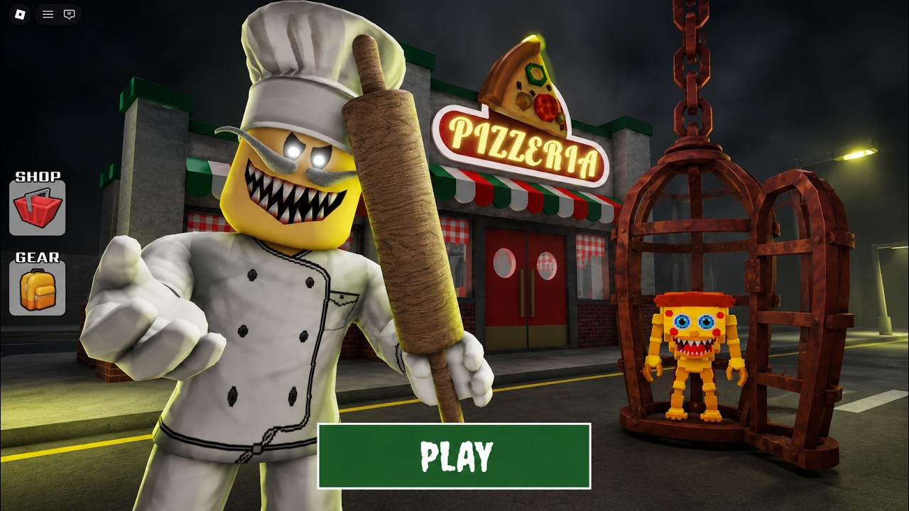 Escape Papa Pizza's Pizzeria! (SCARY OBBY) Playing as Krazy Pizza - Use My All 28 Items Gameplay