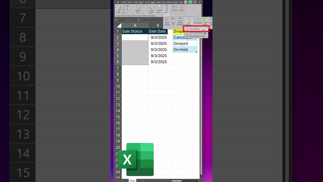 Excel Shorts - Best Dynamic Dropdown Lists | Alphabetized