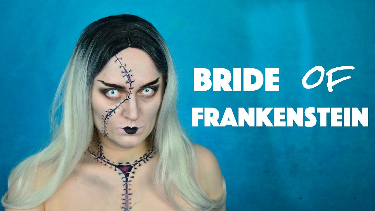 Bride of Frankenstein Makeup Tutorial | Bodyart stitches drawing | IamVel
