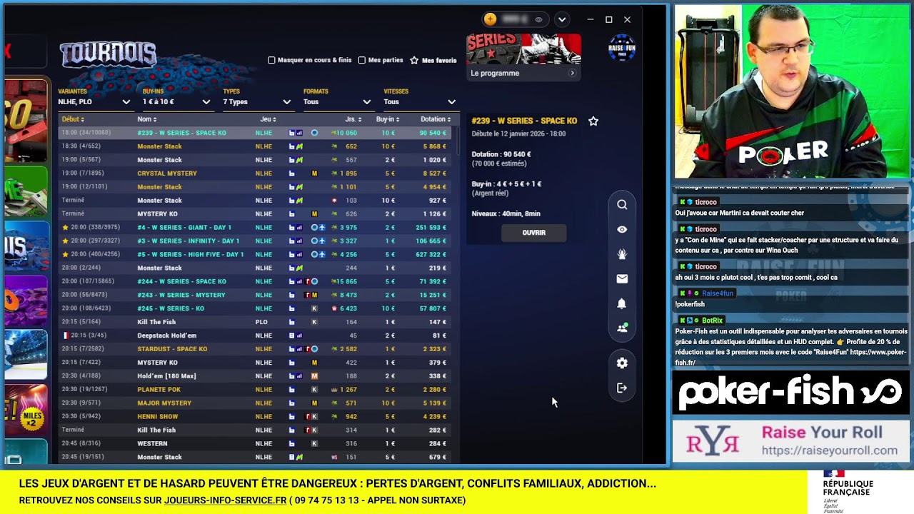 Soirée winamax series + Flights ? !pokerfish !ryr