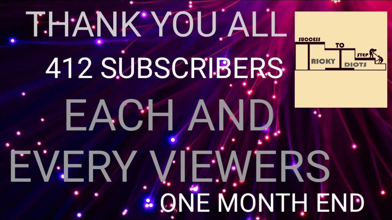 ONE MONTH END OF TRICKYIDIOTS | THANK YOU FOR EVERYONE