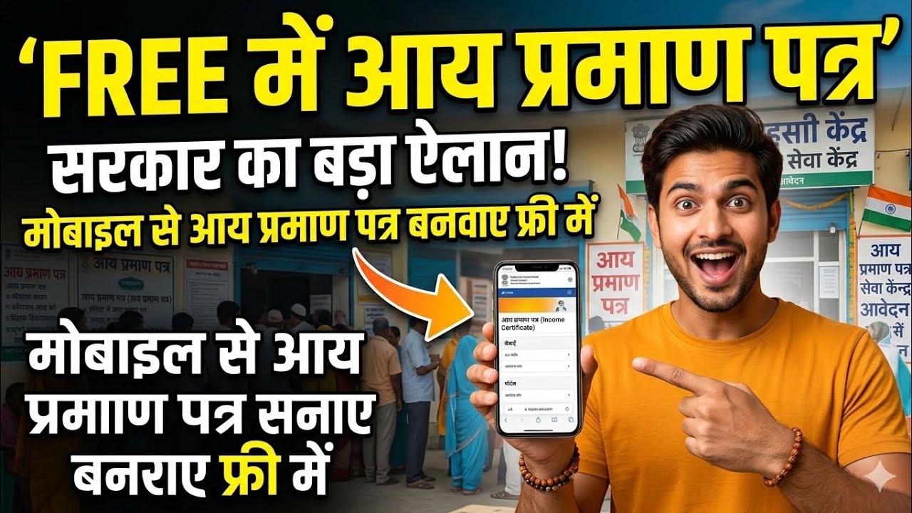 घर बैठे FREE में आय प्रमाण पत्र कैसे बनाएं | MP Income Certificate Online 2026