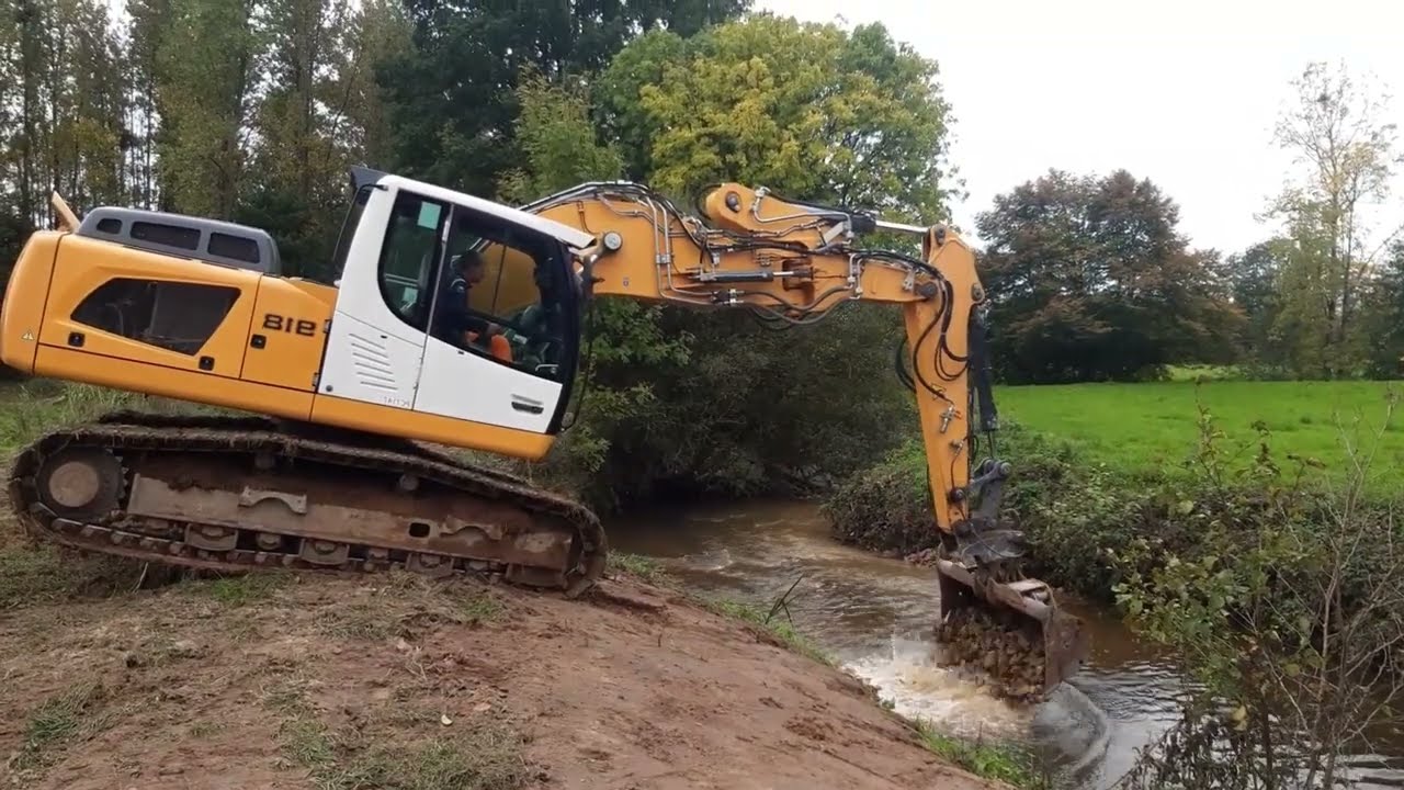Bassin de l'Ernée - Chantier de réaménagement du cours d'eau