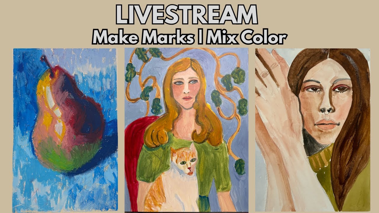 LIVE Mark Making & Color Mixing 🎨 | Abstract Art, Texture & Creative Exploration