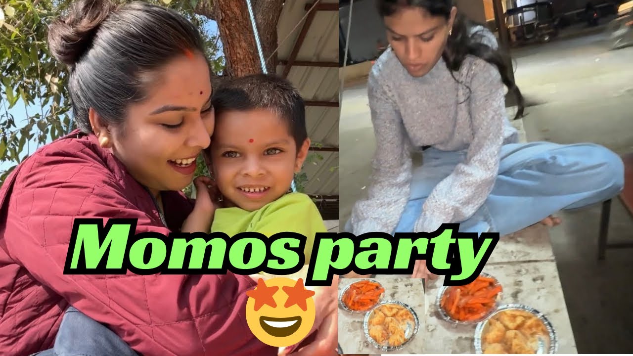 Sunday🥰 fun day 🤩 aaj to hui momos 🥟 party 🥳 #khushishivaay #dailyvlog #vlog 
