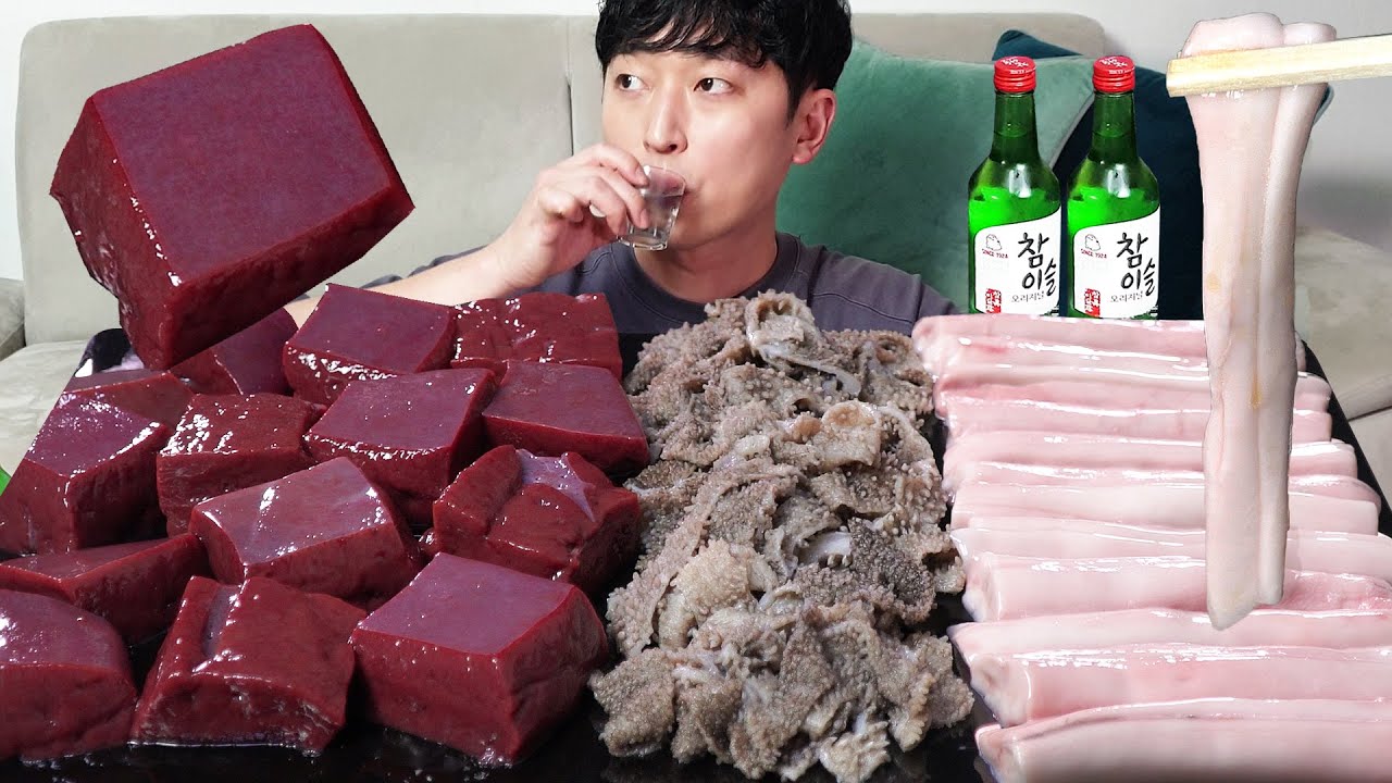 Сырая печень и говяжий позвоночник! СВЕЖАЯ ЕДА МУКБАНГ REALSOUND ASMR EATINGSHOW