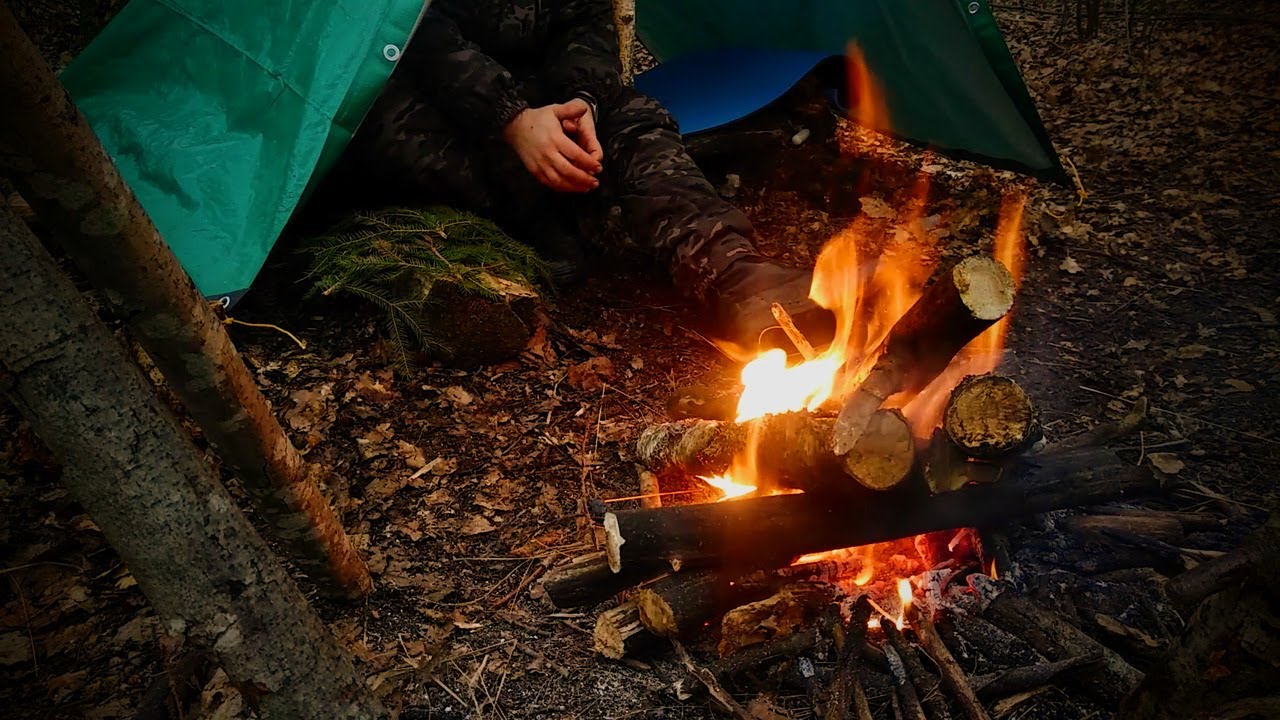 Поход длиною в сутки/24 Часа один в лесу./ALONE IN THE WINTER FOREST