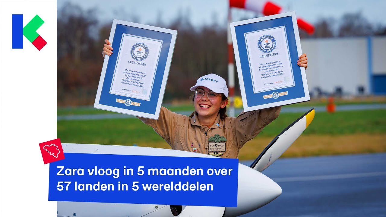 Zara (19) vliegt als jongste ooit alleen rond de wereld!