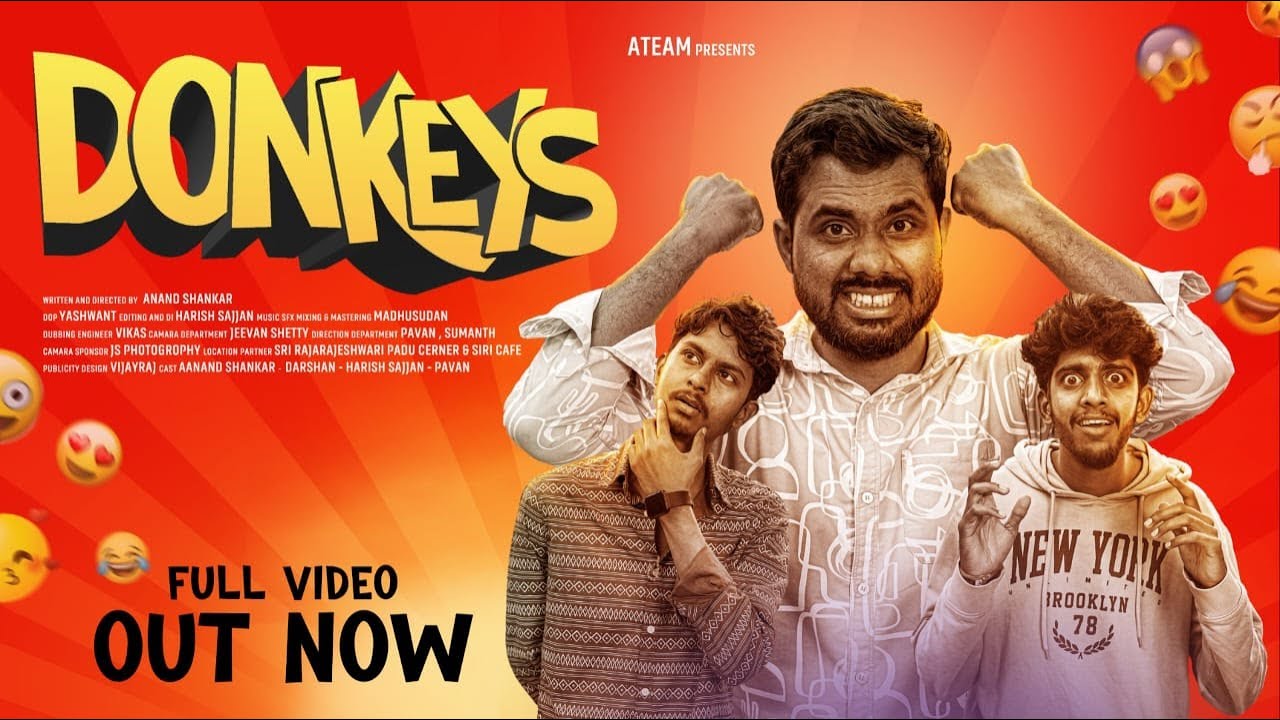 Donkeys Kannada 4K Short Movie | Anand Shankar | Darshan | Harish Sajjan | ATeam
