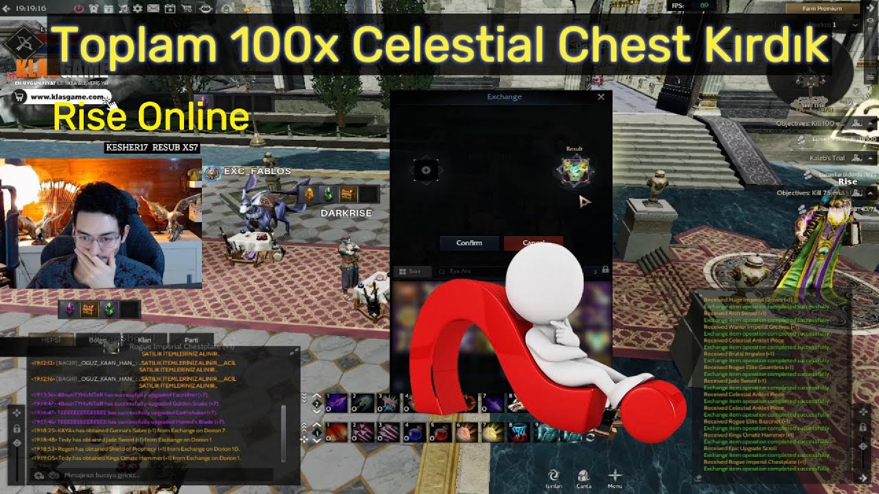 100x Celestial Chest Kırdık. | Rise Online
