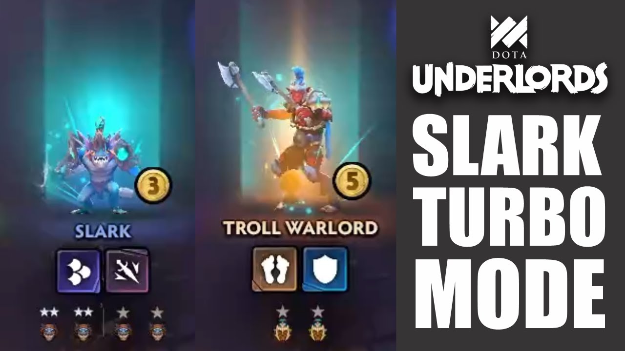 Slark Turbo Mode, main assassin scaled poisoner tapi tambah Troll Warlord | Dota Underlords | Ranked