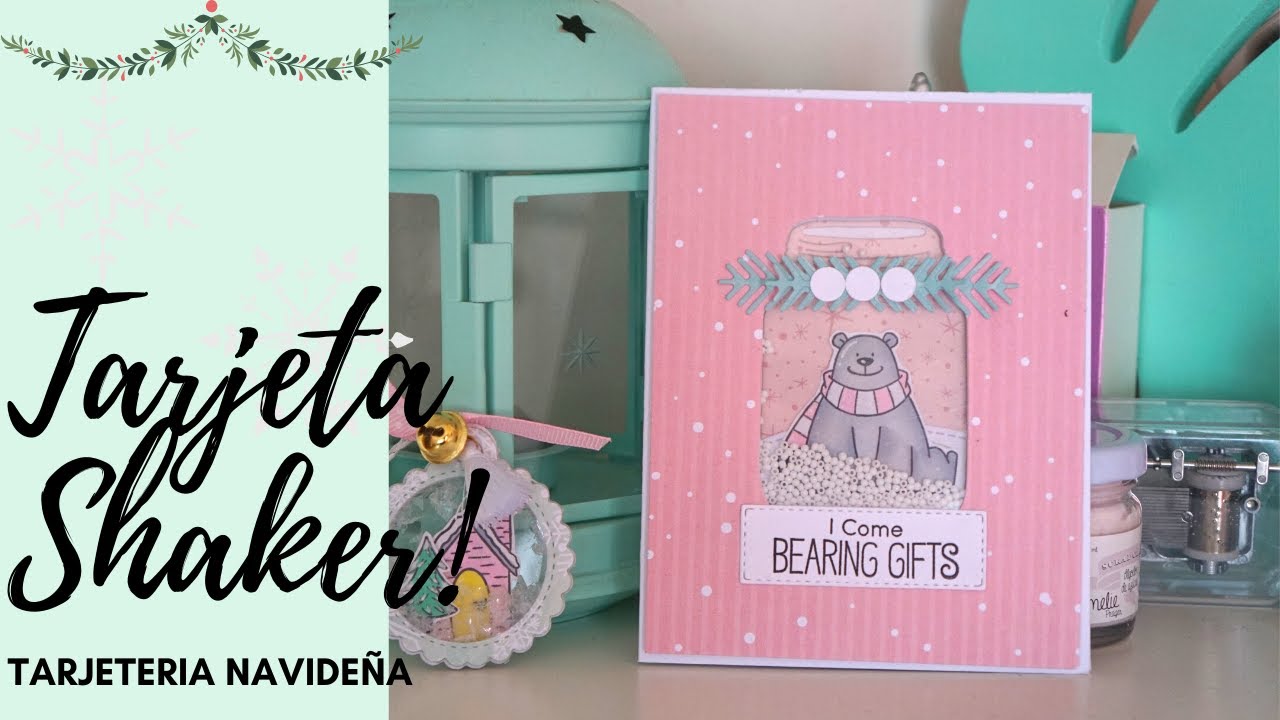 Tarjeta shaker Navidad - Tutorial scrapbooking / cardmaking