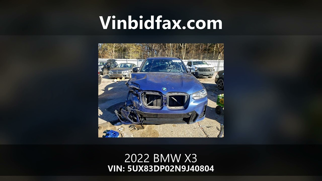 5UX83DP02N9J40804 | 2022 BMW X3