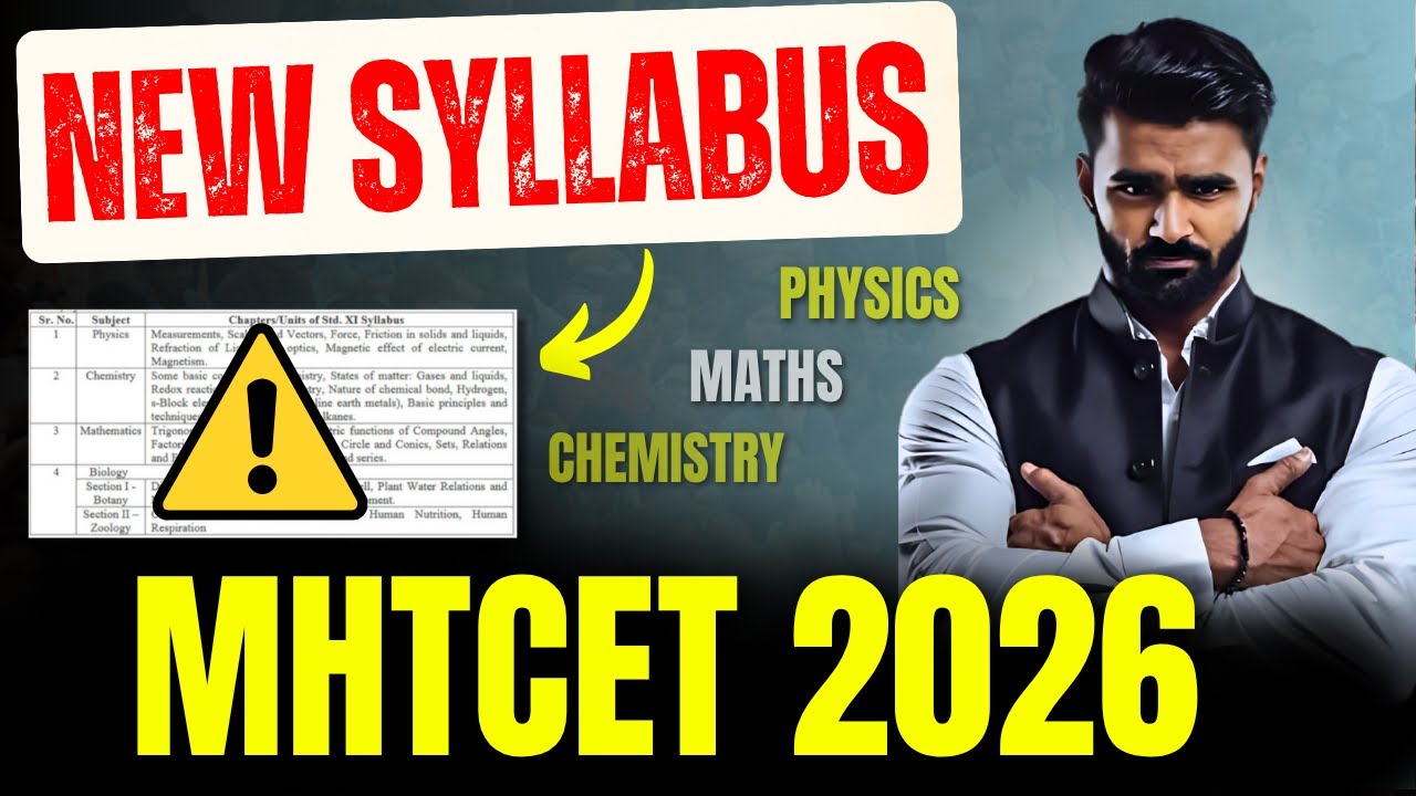 MHTCET 2026 Syllabus Changed !! Don&rsquo;t Miss THIS !! | PRADEEP GIRI SIR