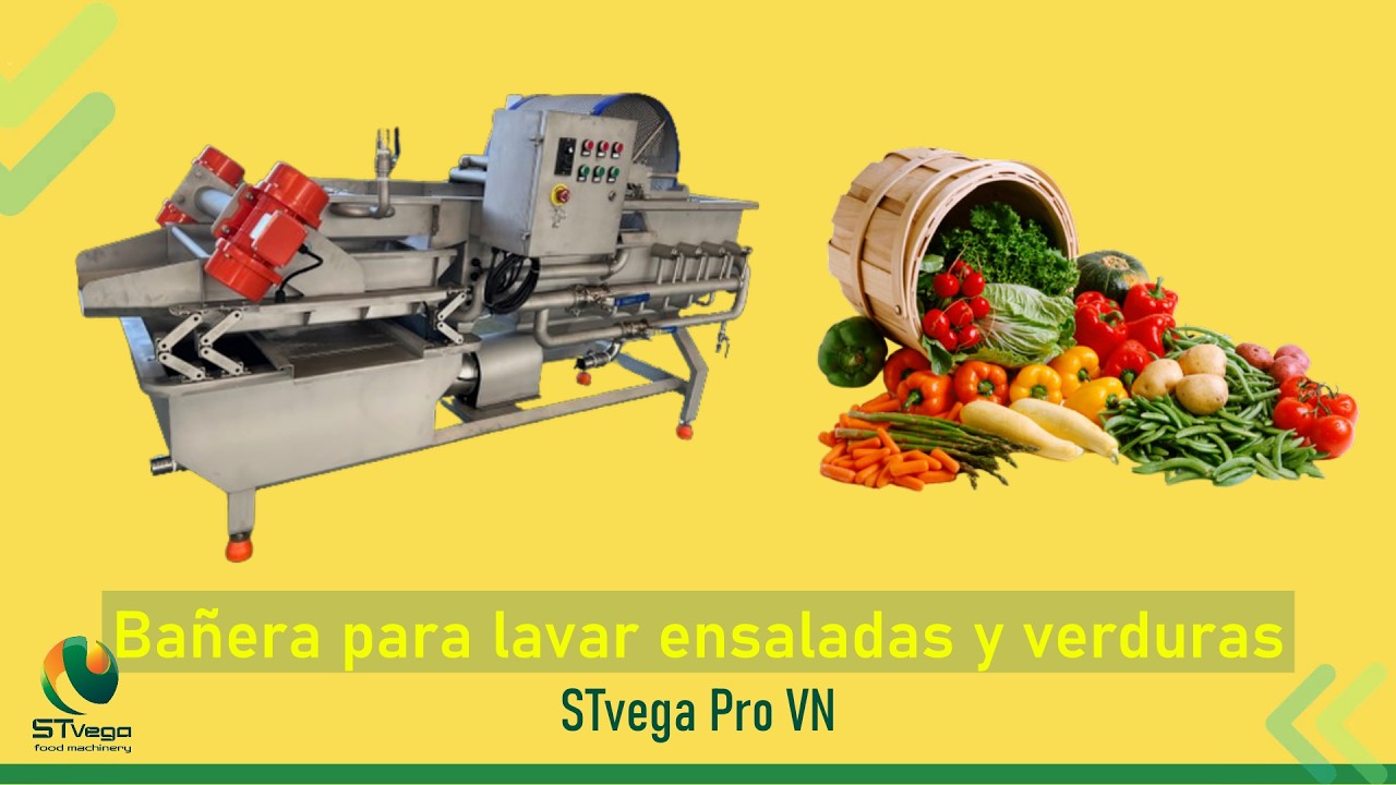 Bañeras para lavar ensaladas y verduras con suministro de agua en espiral STvega Pro VN