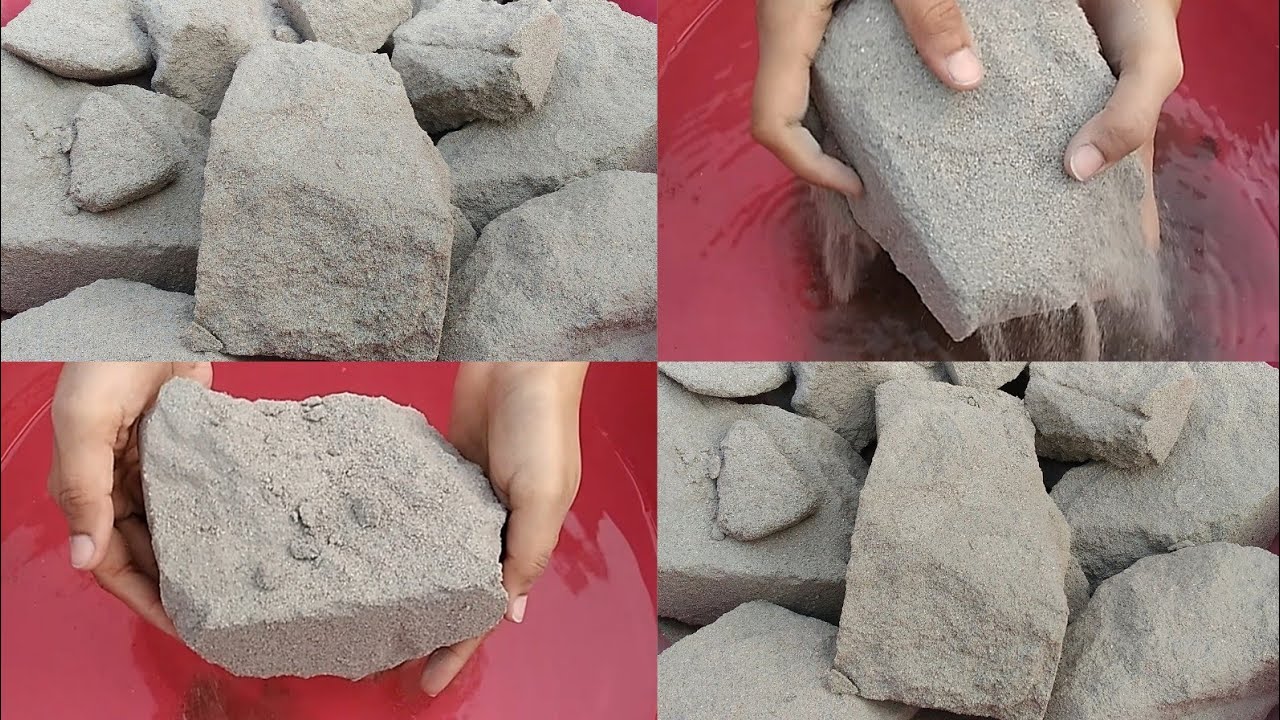 ASMR: Pure Sand big chunks water Crumble in lots of water💦 very very soft sand ASMR