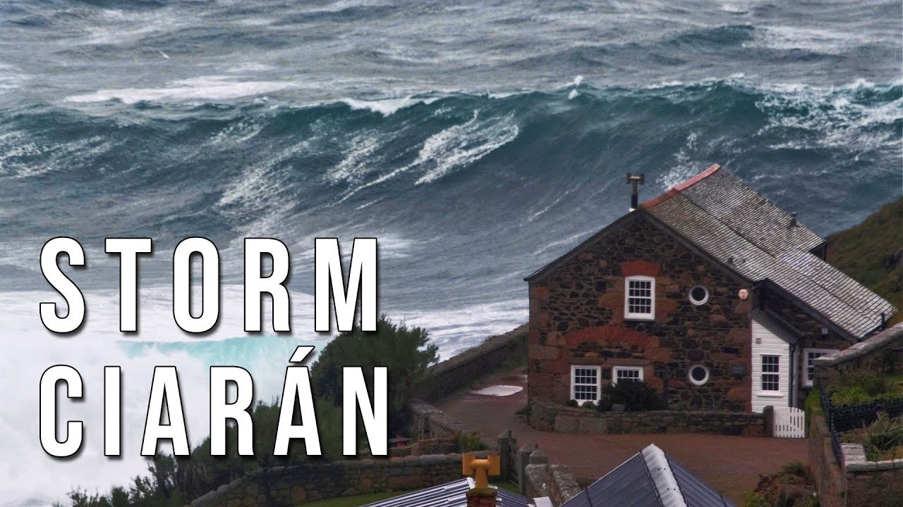 Storm Ciaran Lashes Cornwall - November 2023 - 4K Video