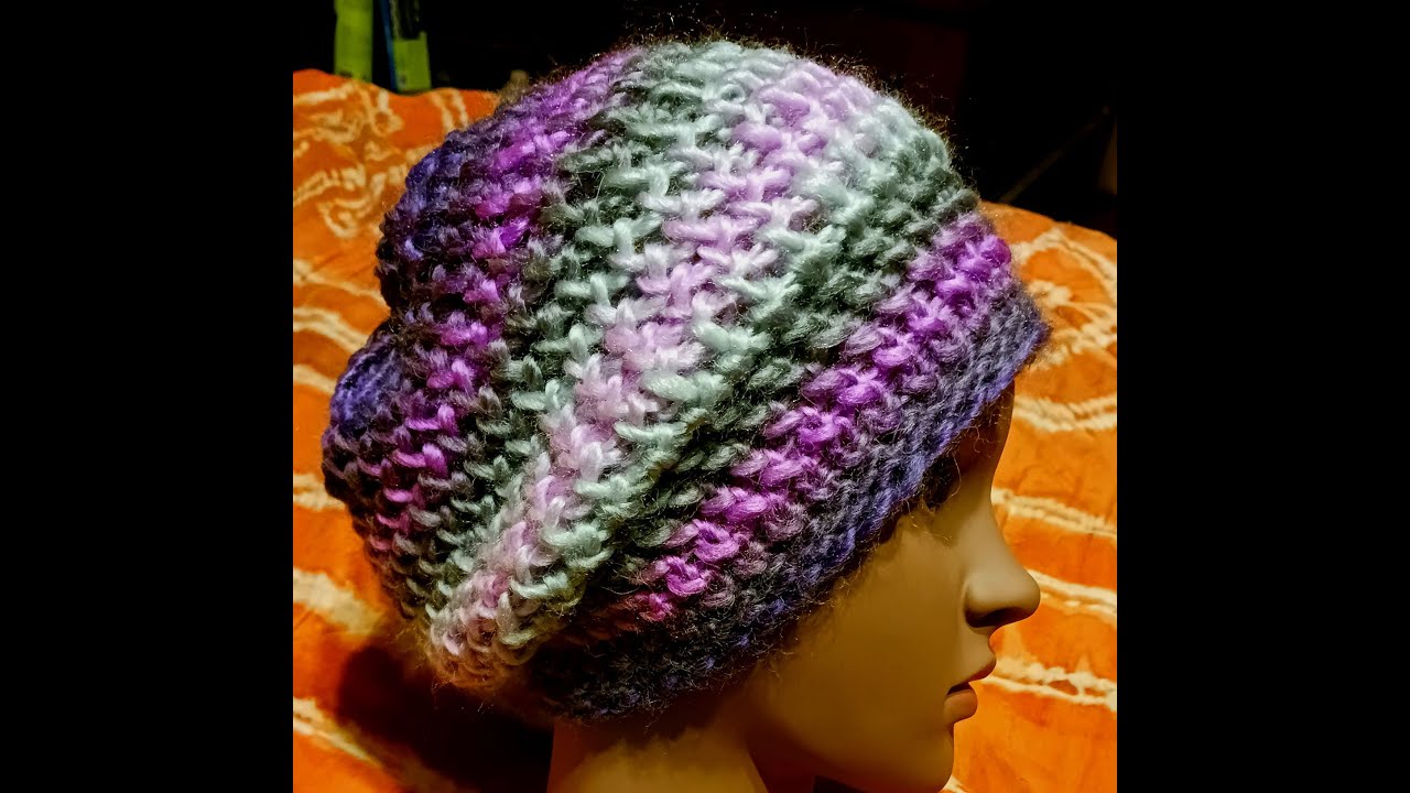Balla Stitch Slouchy Hat Loom Knit