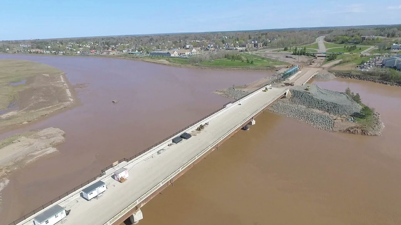Moncton - Riverview Causeway to Bridge Replacement - Aerial Views  Update #1 - May 16