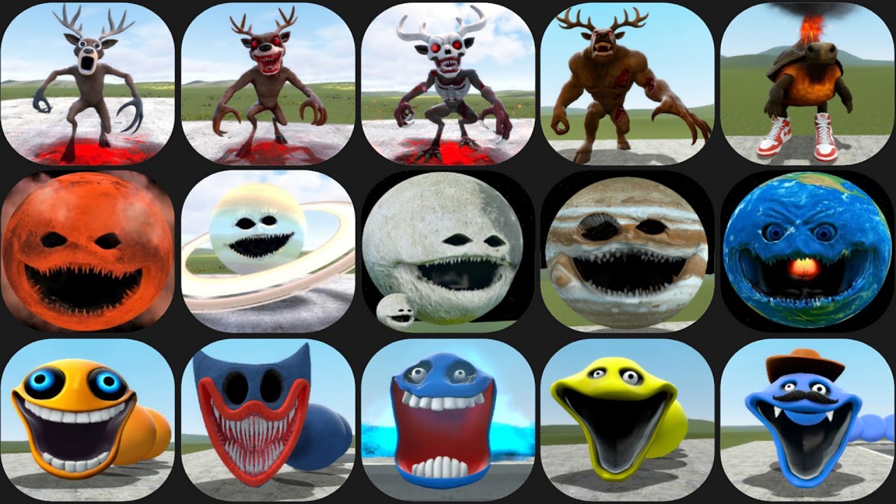 Crused Deer 99 Nights in the Forest,Hungry Smiley,Hungry Snake,Hungry Worm Daddy,ALL PLANETS WAKE UP