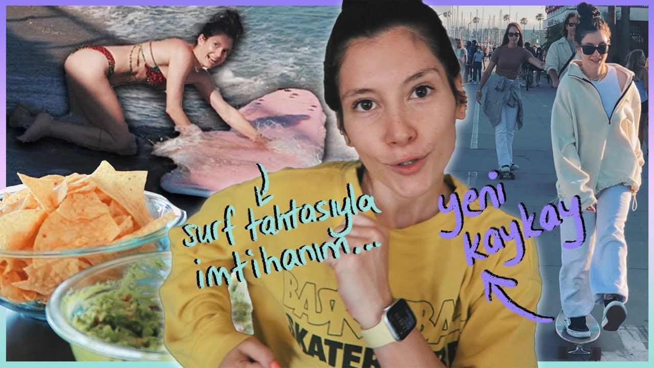 BENİMLE 1 HAFTA | Spora Dönüş, Amerikalıların Bayramı & Malibu Sahilinde Bir Gün ☀️ 🎉  🌊 🛹 🥑