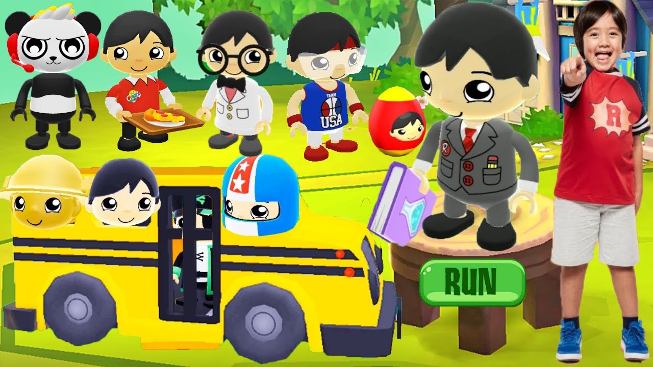 Tag with Ryan End of School Special Episode Academy Ryan School Bus All Characters Unlocked Combo