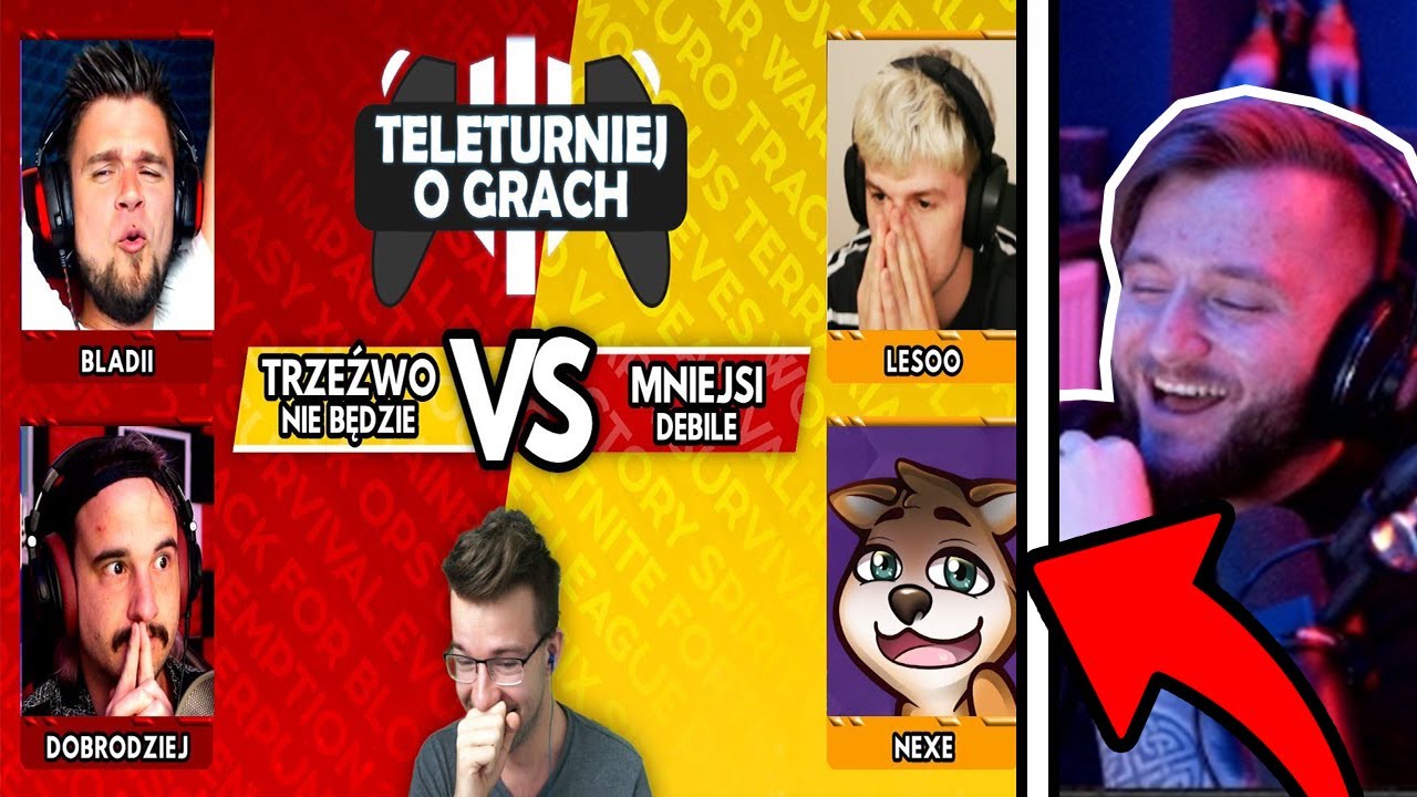 Diabeuu Ogląda Nowy Format 🎮 @Bladii i @Dobrodziej vs @Nexe i @LEESOO [S1E15] Teleturniej o Grach