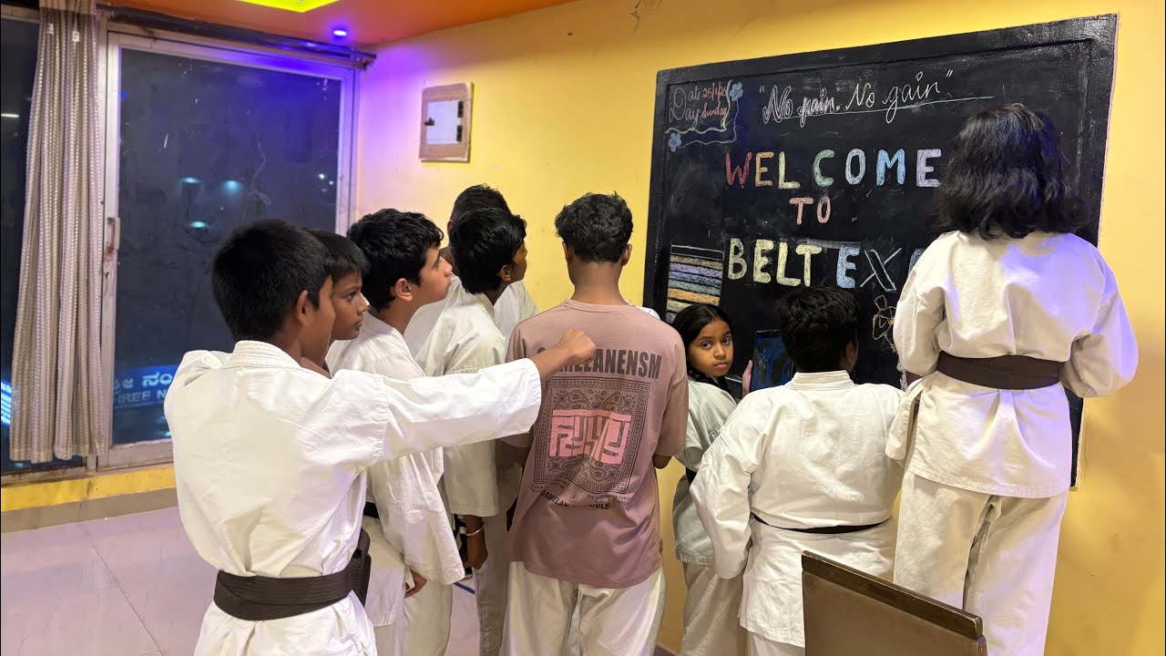 Karate belt exam warmup exercises 