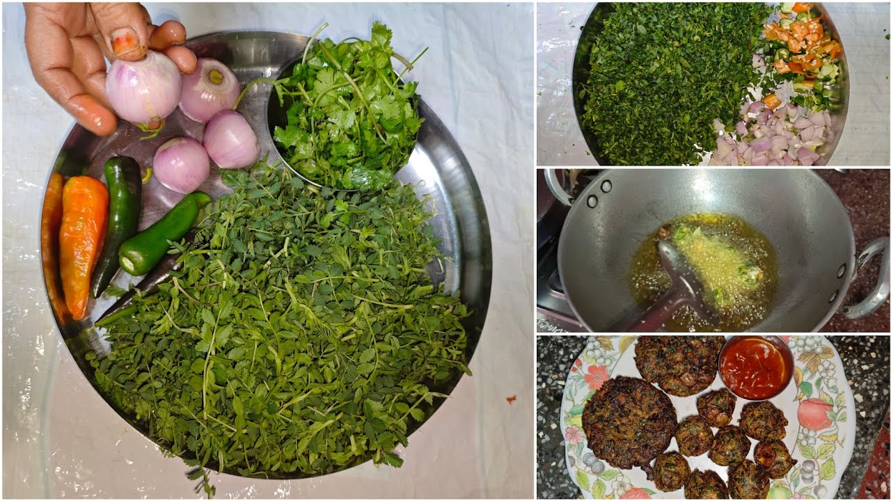 चने के साग से बनी रेसिपी देखते ही मुंह मे पानी आ जाए / पकोड़ा रेसिपी /chana saag pakoda recipe