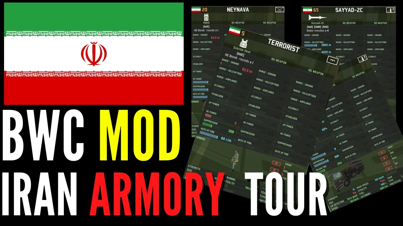 IRAN ARMORY TOUR - BWC MOD - Wargame Red Dragon
