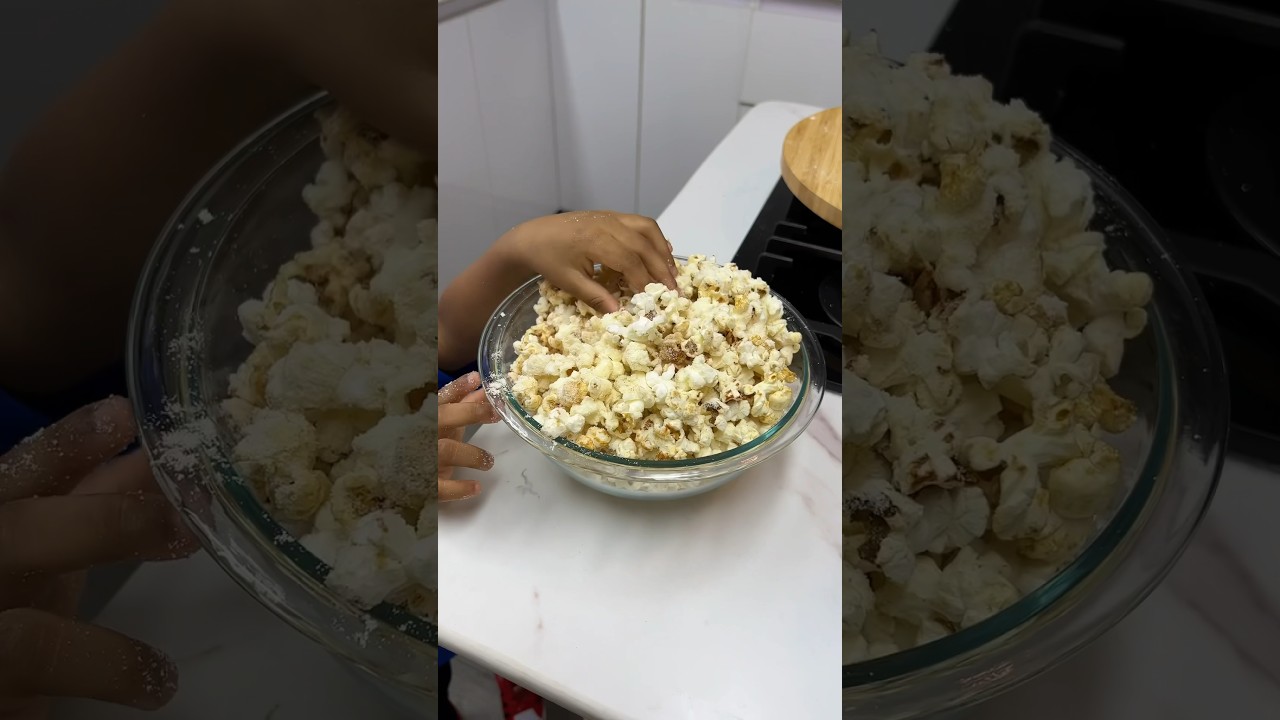 Easy milk popcorn made at home. #shortsafrica #shorts #100daysytshorts #popcorn