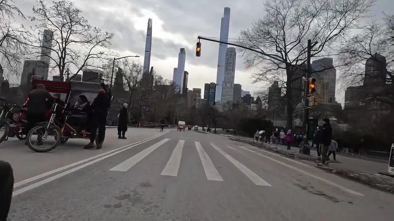 Biking a lap of Central Park in early January