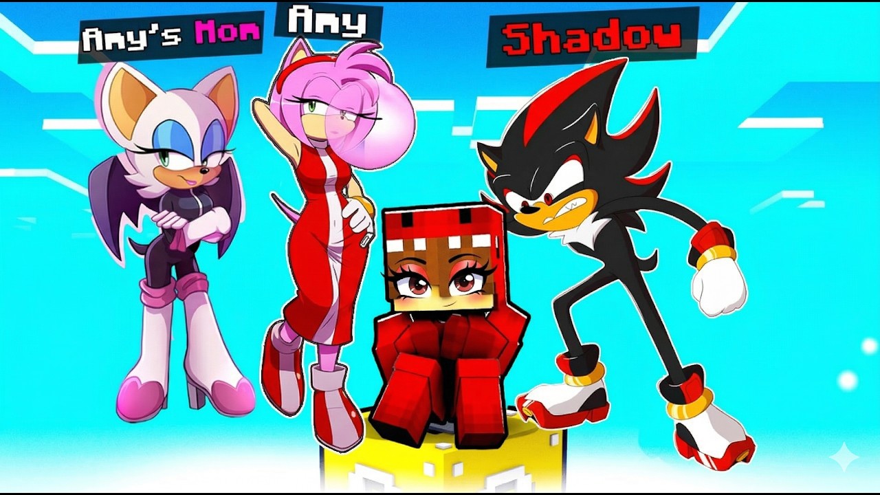 STUCK on ONE LUCKY BLOCK with AMY and JEALOUS SHADOW!