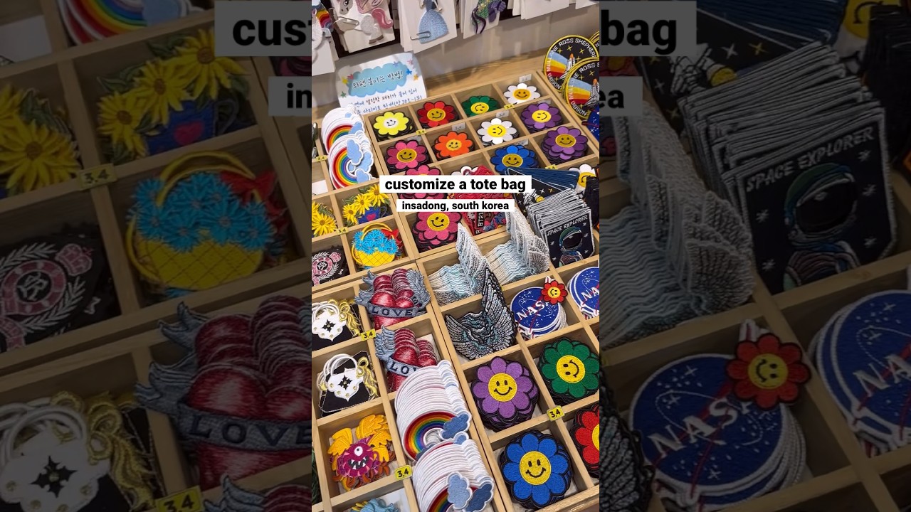 Create a custom tote bag in Seoul ☺️ #korea #koreavlog #seoul #diy